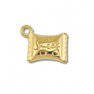 Stainless Steel - Rostfrei Stahl Anhänger Bonbon Gold