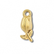 Stainless Steel - Rostfrei Stahl Anhänger Tulpe Gold