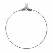 Stainless Steel - Rostfrei Stahl Schmuckzubehör Ohrringe Creolen Hänger Silver