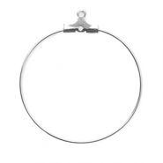 Stainless Steel - Rostfrei Stahl Schmuckzubehör Ohrringe Creolen Hänger Silver
