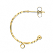 Stainless Steel - Rostfrei Stahl Schmuckzubehör Ohrringe Creolen mit Öse Gold