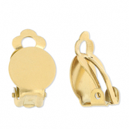 Stainless Steel - Rostfrei Stahl Schmuckzubehör Clip-Ohrringe Gold