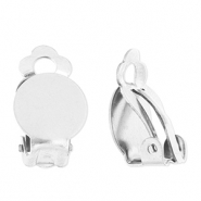 Stainless Steel - Rostfrei Stahl Schmuckzubehör Clip-Ohrringe Silver