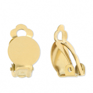 Stainless Steel - Rostfrei Stahl Schmuckzubehör Clip-Ohrringe Gold