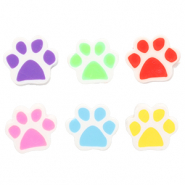 Polymer Perlen Hund Pfote White-multicolour