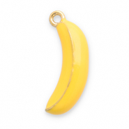Stainless Steel - Rostfrei Stahl Anhänger Banane Gold-yellow