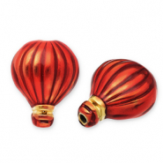 Stainless Steel - Rostfrei Stahl Perlen Heißluftballon Gold-red