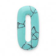 Naturstein Anh&auml;nger Turquoise Oval Turquoise