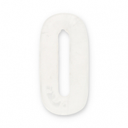 Naturstein Anh&auml;nger Quartz Oval Transparent white