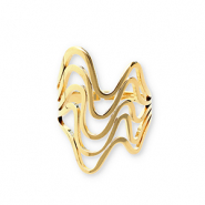 Ringe aus Stainless Steel - Rostfreiem Stahl Wellenförmig Gold