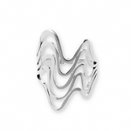 Ringe aus Stainless Steel - Rostfreiem Stahl Wellenförmig Silver