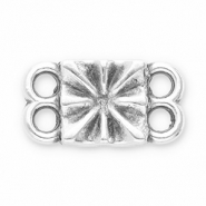 Metall Anhänger DQ Zwischenstück Antik silber (Nickelfrei)