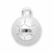 Metall Anhänger DQ Fußball Antik silber (Nickelfrei)