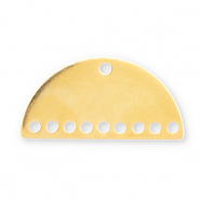 Eco-brass® Metall Anhänger DQ Zwischenstück Gold (Nickelfrei)