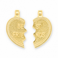 Metall Anhänger DQ "best friends" Gold (Nickelfrei)