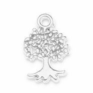 Metall Anhänger DQ Baum Antik silber (Nickelfrei)