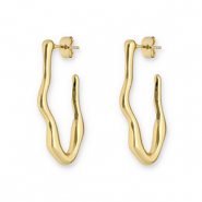 Ohrringe aus Stainless Steel - Rostfreiem Stahl Ohrstecker Irregular Gold