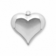 Stainless Steel - Rostfrei Stahl Anhänger Herz Silver