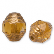 Böhmische Perlen FPB Oval 7x6mm Topaz