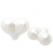 Imitationsperlen Herz White