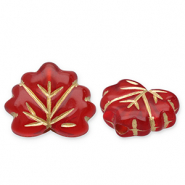 Acrylperlen Blatt Red-gold