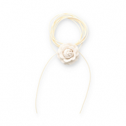 Blumen Halskette Beige-vanilla yellow