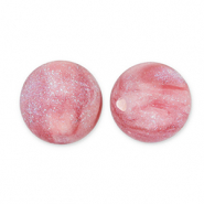 8 mm Acrylperlen mit Glitzer Pink-turquoise