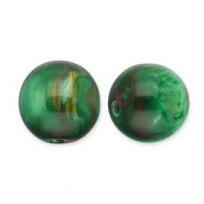 Resin Perlen mit Glitzer 14mm Green-red