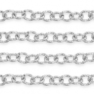 Aluminium Schmuckzubeh&ouml;r Gliederkette Ankerkette Silver