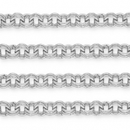 Aluminium Schmuckzubehör Doppelgliederkette Silver