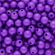 8 mm Acrylperlen Shiny Dark purple