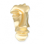 Statement Broschen mit Öse Gesicht Gold