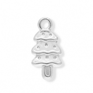 Stainless Steel - Rostfrei Stahl Anhänger Weihnachtsbaum Silver