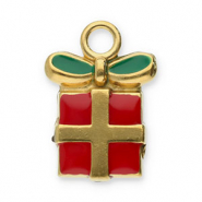 Stainless Steel - Rostfrei Stahl Anhänger Weihnachtsgeschenk Gold-red-green