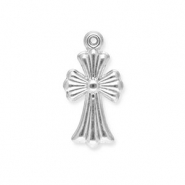 Stainless Steel - Rostfrei Stahl Anhänger Kreuz Silver