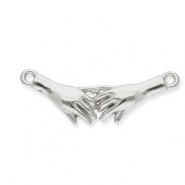Stainless Steel - Rostfrei Stahl Schmuckzubehör Zwischenstück Pinky-Promise Silver