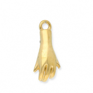 Stainless Steel - Rostfrei Stahl Anhänger Hand Gold