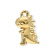 Stainless Steel - Rostfrei Stahl Anhänger Dino Gold