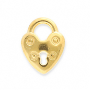 Stainless Steel - Rostfrei Stahl Anhänger Verschluss Herz Gold