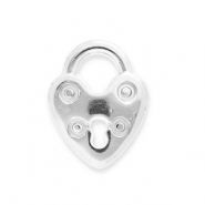 Stainless Steel - Rostfrei Stahl Anhänger Verschluss Herz Silver