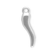 Stainless Steel - Rostfrei Stahl Anhänger Cornicello Silver