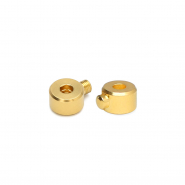 Eco-brass® Metall Zubehör DQ Quetschperlen Tube Gold (Nickelfrei)