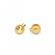 Eco-brass® Metall Zubehör DQ Quetschperlen Rund Gold (Nickelfrei)