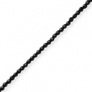 Glas Top Facett Perlen Black