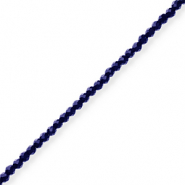 Glas Top Facett Perlen Navy blue