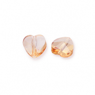 Fashion Facett Perlen Herz Peachy beige-pearl shine coating