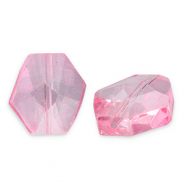 Fashion Facett Perlen Hexagon Pink