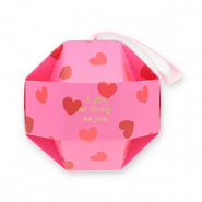 BY31® Schmuck-(Geschenk)-Box Ball "A gift as lovely as you" Pink-red-gold-light pink