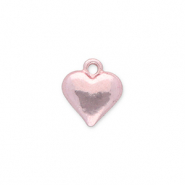 Metall Anhänger Herz Light Pink