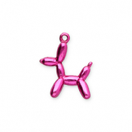 Metall Anhänger Ballonhund Metallic fuchsia pink